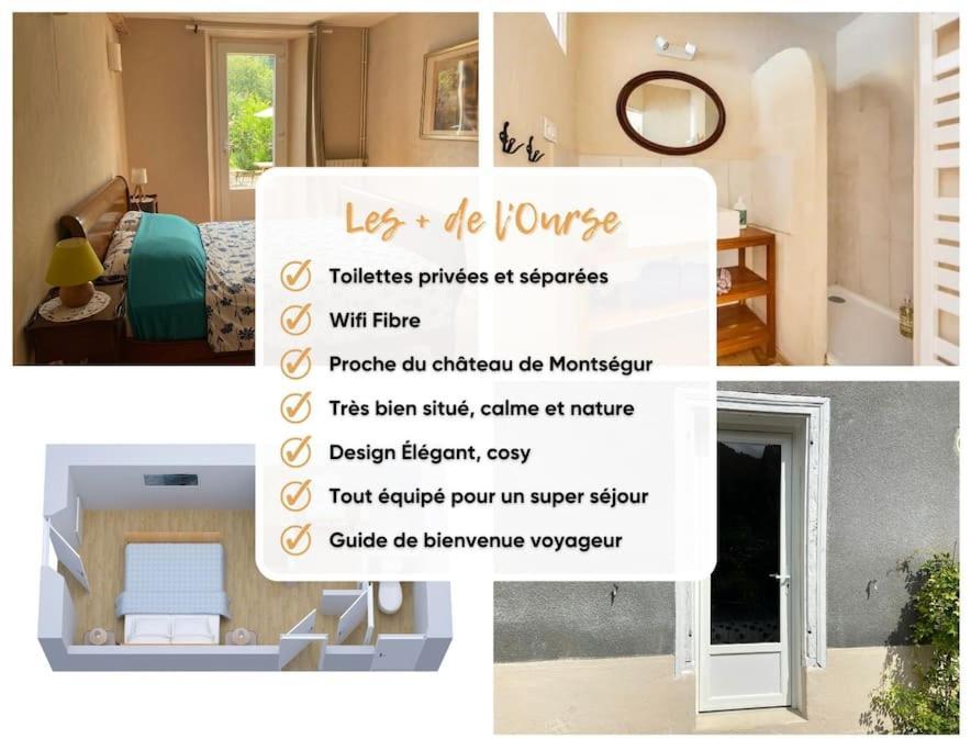Chambre Double Cosy - Gite De La Louve Fougax-et-Barrineuf Esterno foto